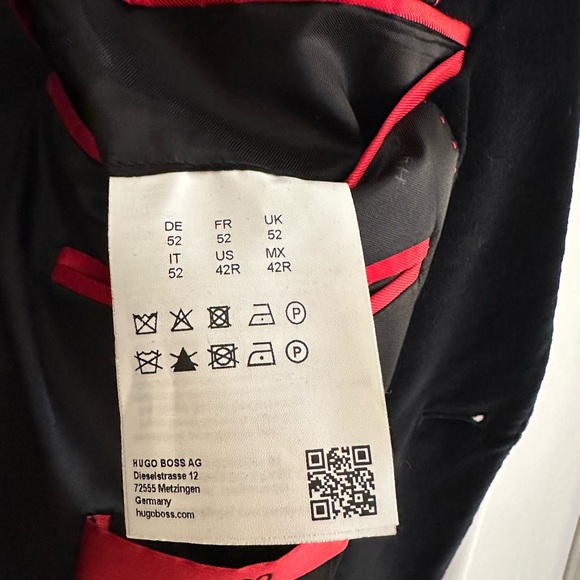 HUGO Black Velvet Dinner Jacket - Picture 4 of 7